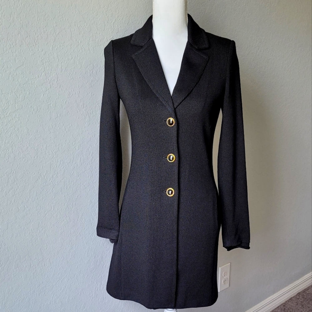 St John Knits Caviar Topper